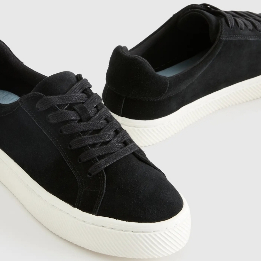 Womens‎ Italian Suede Lace Up Shoes 5 Neutral Minimalist Capsule NWOB